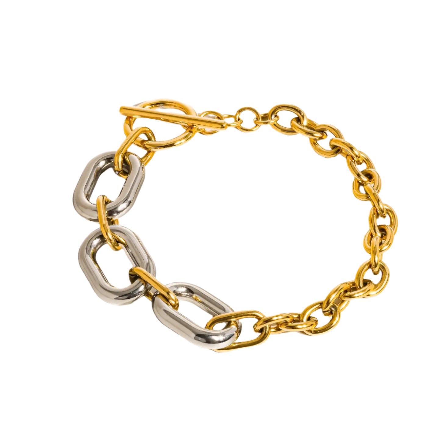 2 Toned Chain Link Bracelet