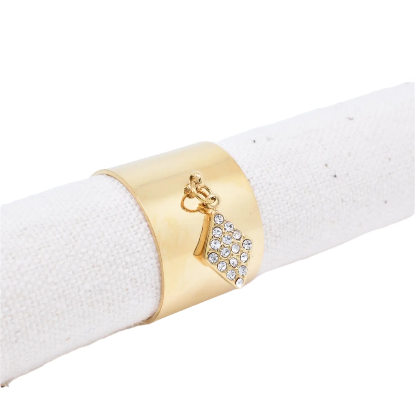 Gold Open Band with Diamond
