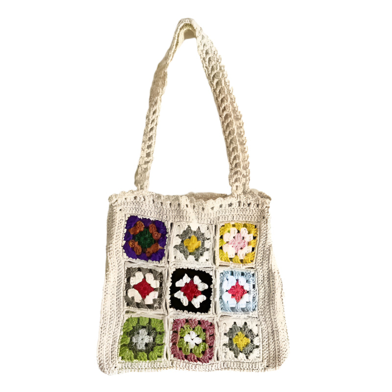 Crochet Boho Summer Tote- Beige