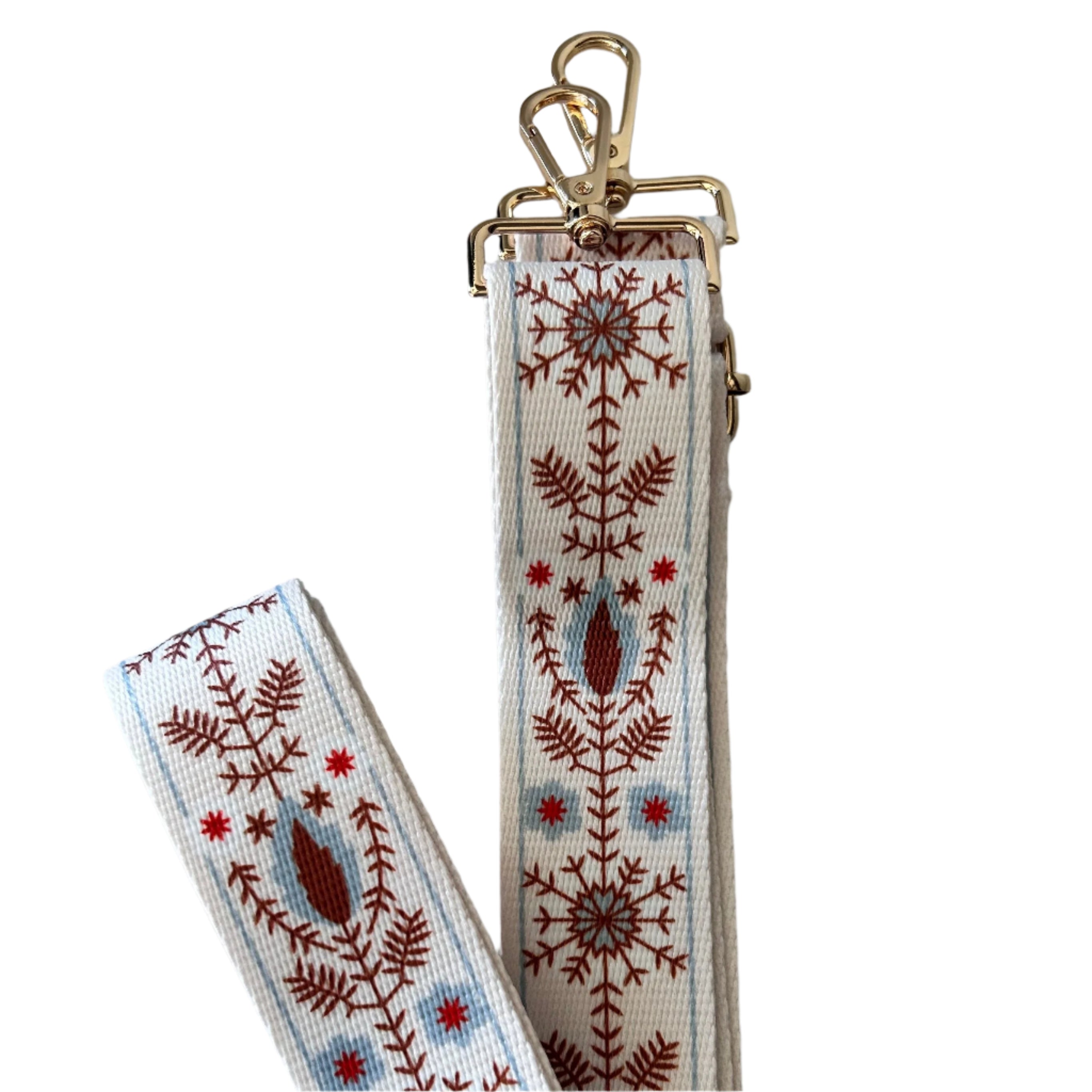 Bag Strap- Boho Brown/ Blue