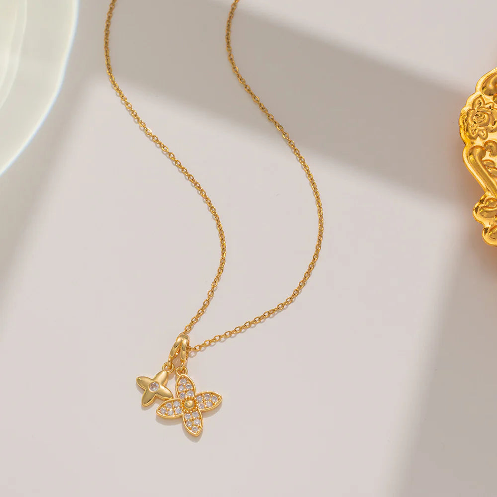 Double Clover Necklace