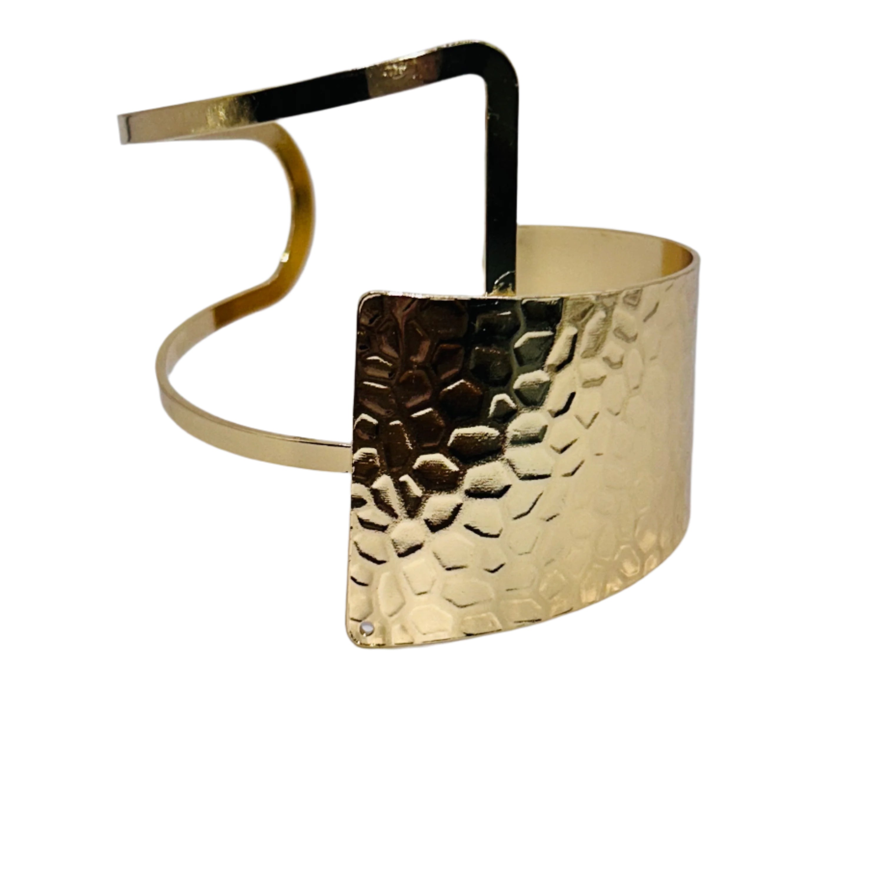 Gold Hammered Cuff