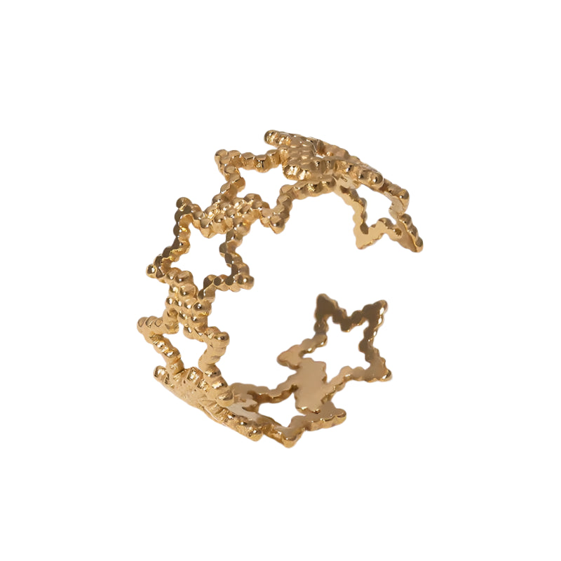 Adjustable Star Ring- Gold