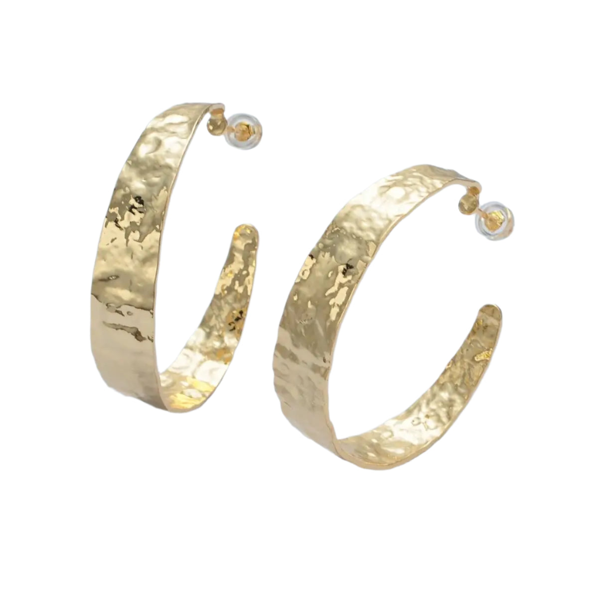 16K Gold Filled Hammered Hoops