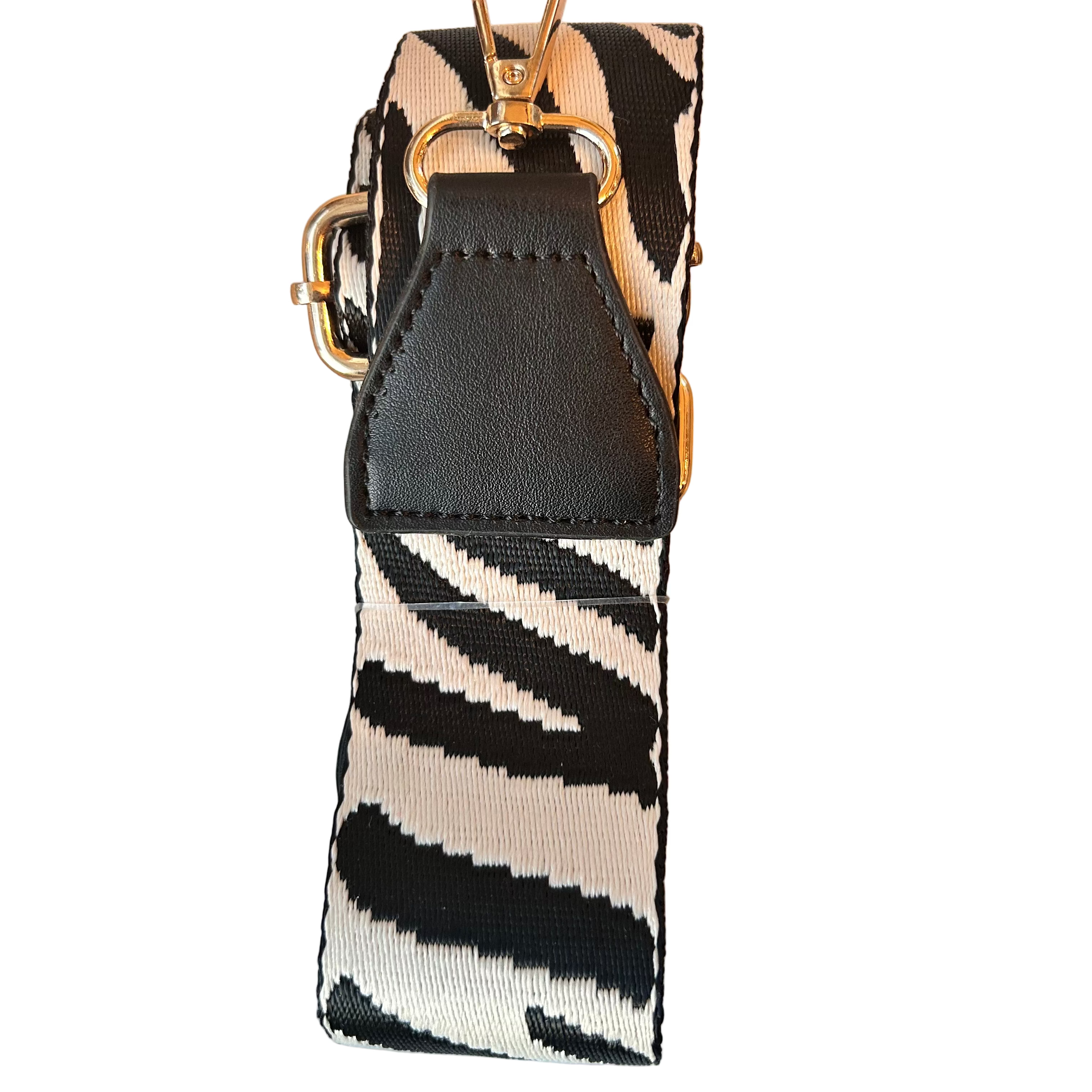 Bag Strap- Zebra- Black/ Cream