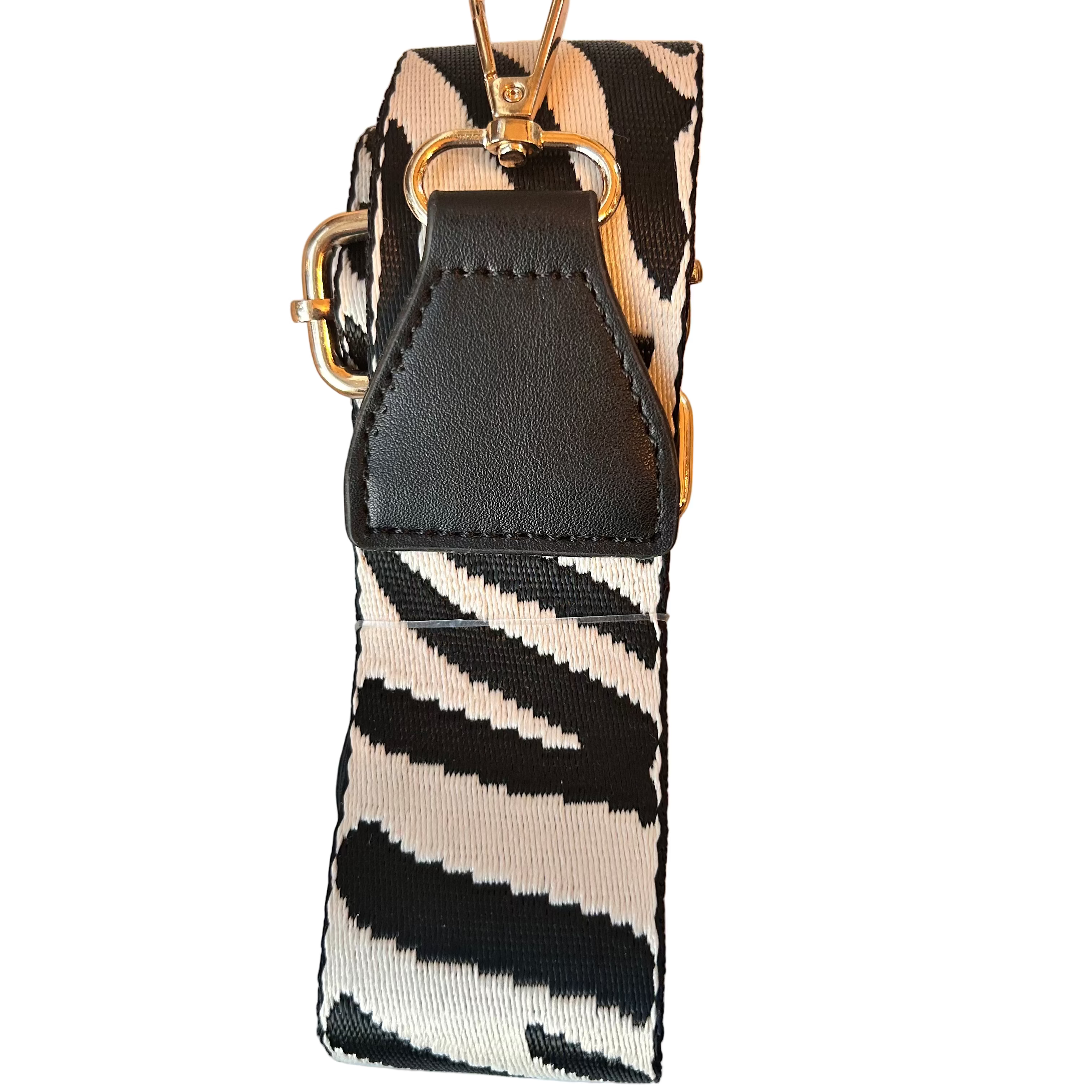 Bag Strap- Zebra- Black/ Cream