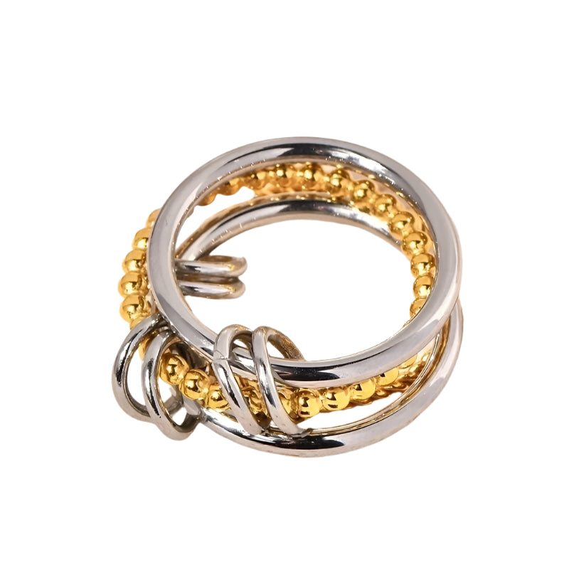 Interlocking Stacked Braided Ring
