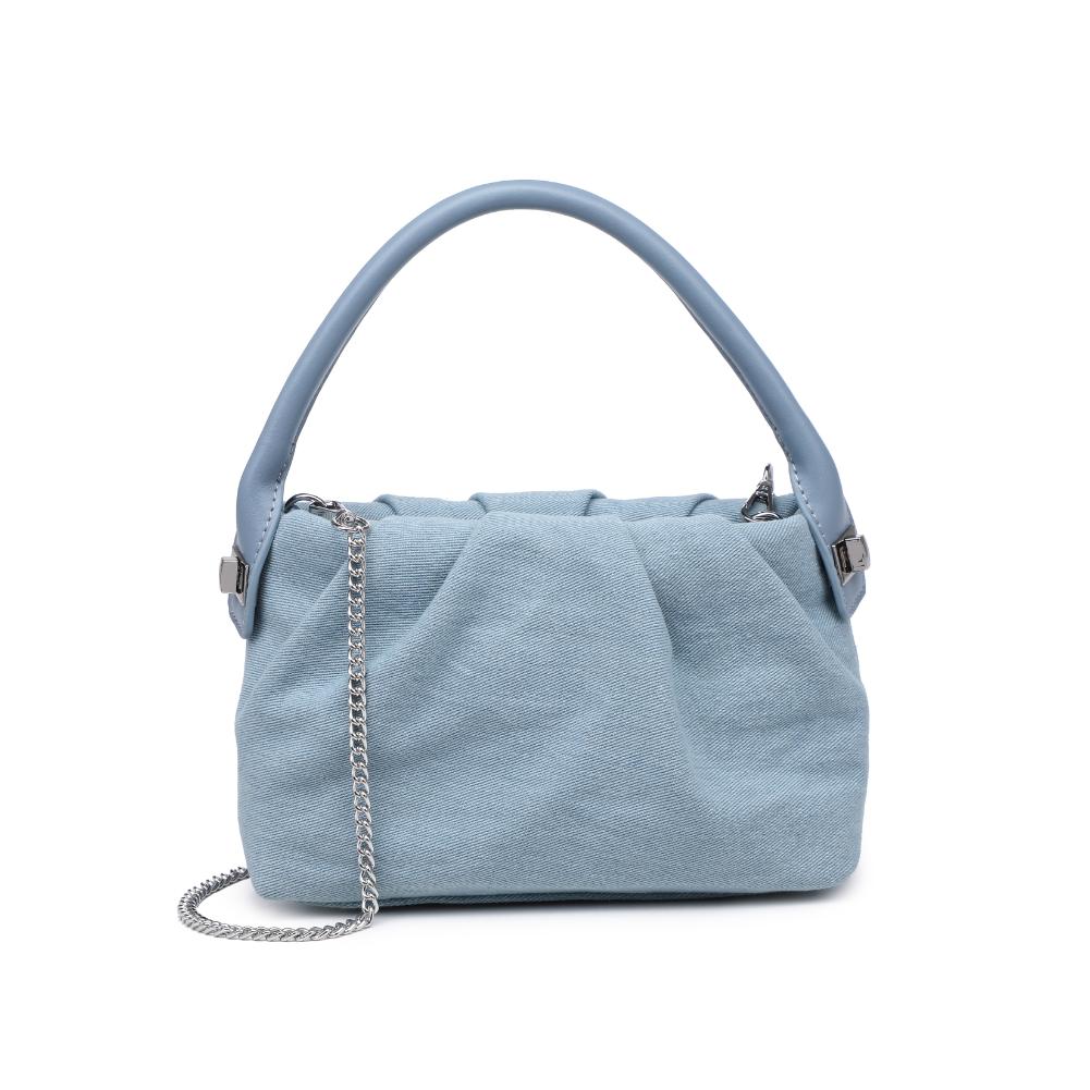 Mini Ruched Denim Shoulder Bag