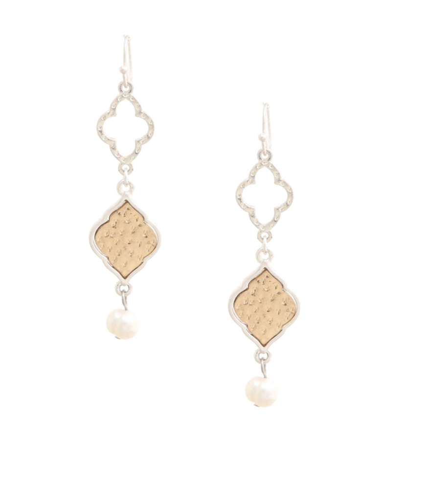 Gold & Silver Hammered Clovers