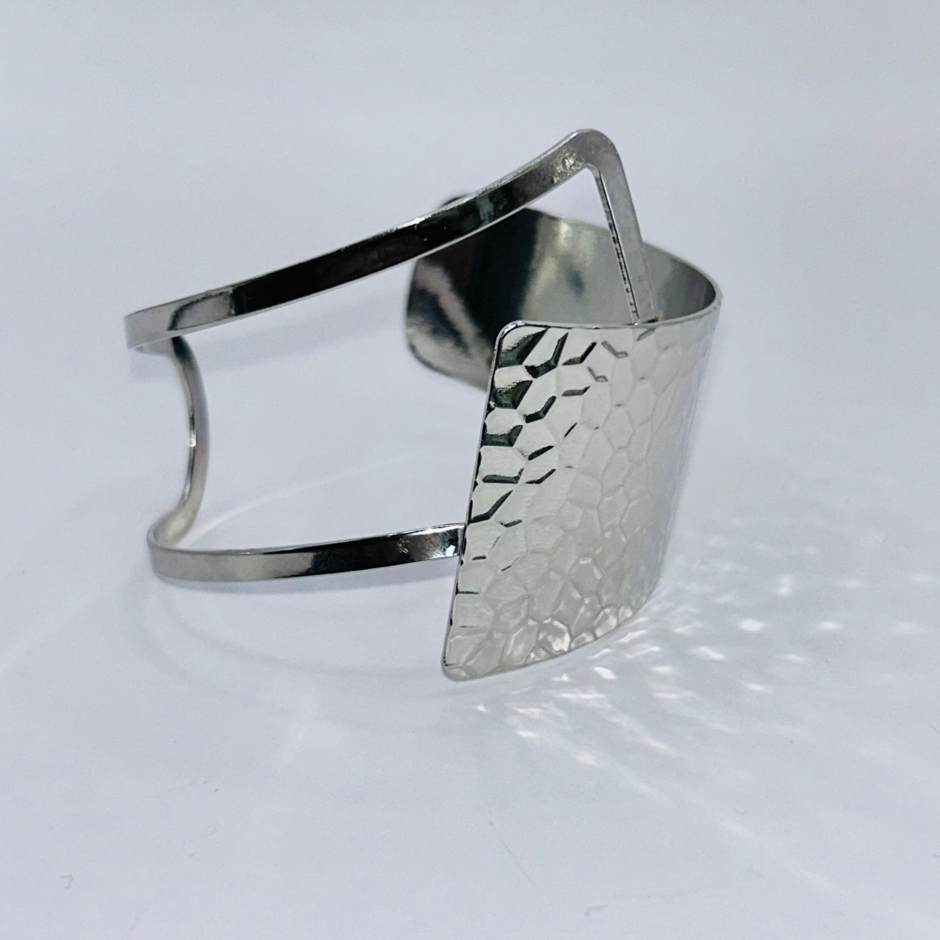Silver Hammered Cuff