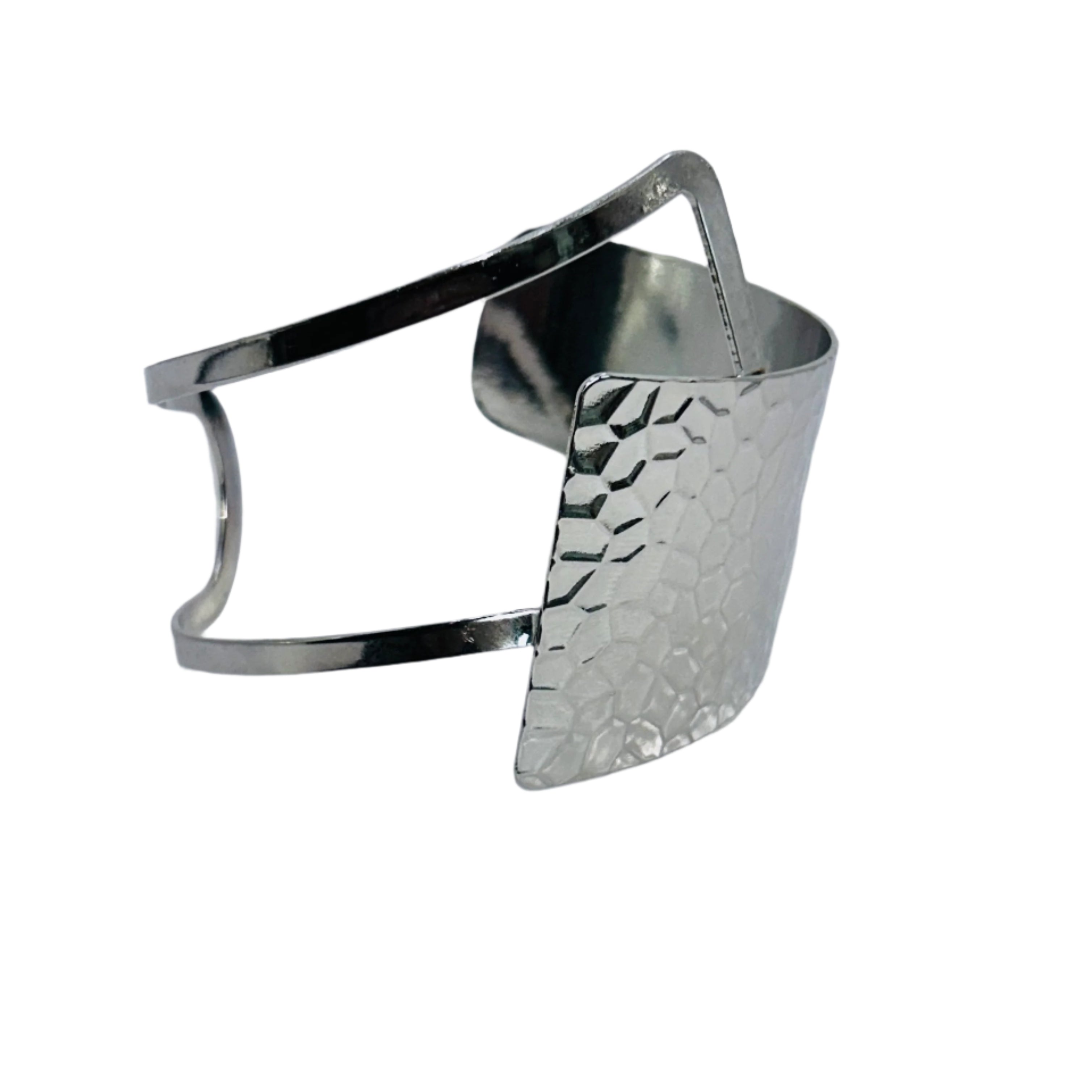 Silver Hammered Cuff