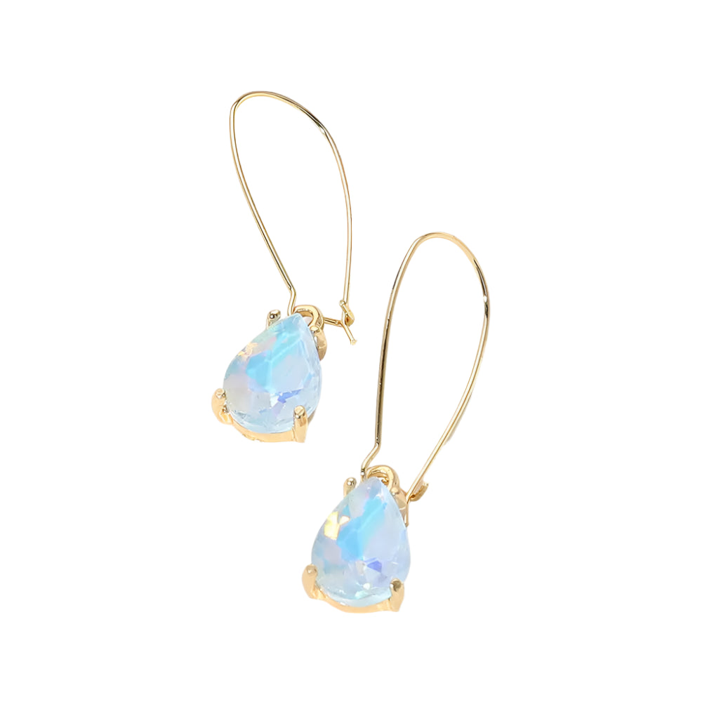 Kidney Wire Dangle Earrings- Sky Blue