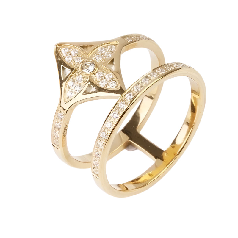 Clover Stack Ring- Gold