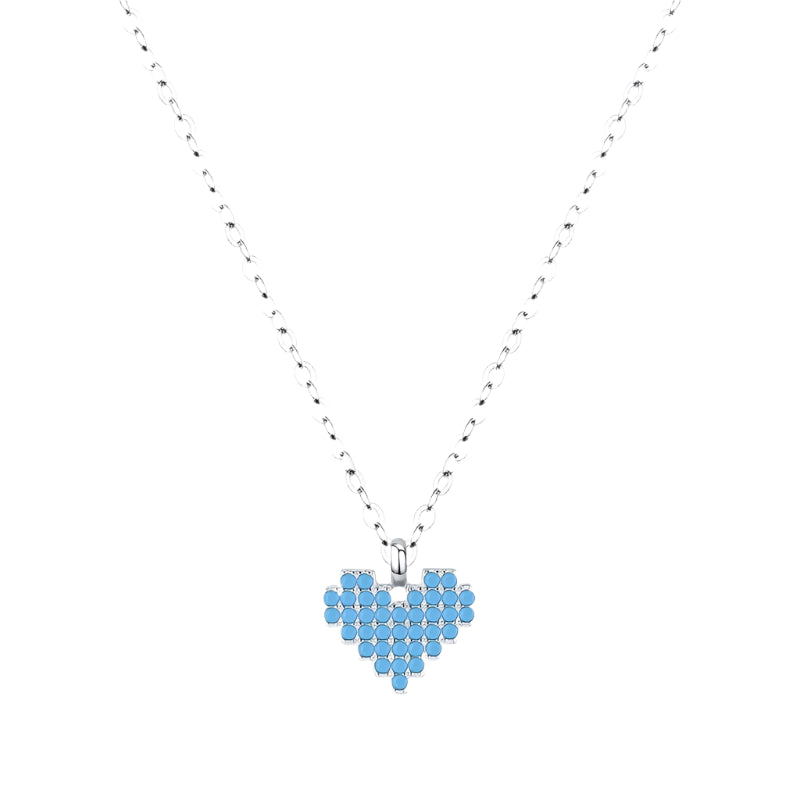 Silver & Turquoise Heart Pendant