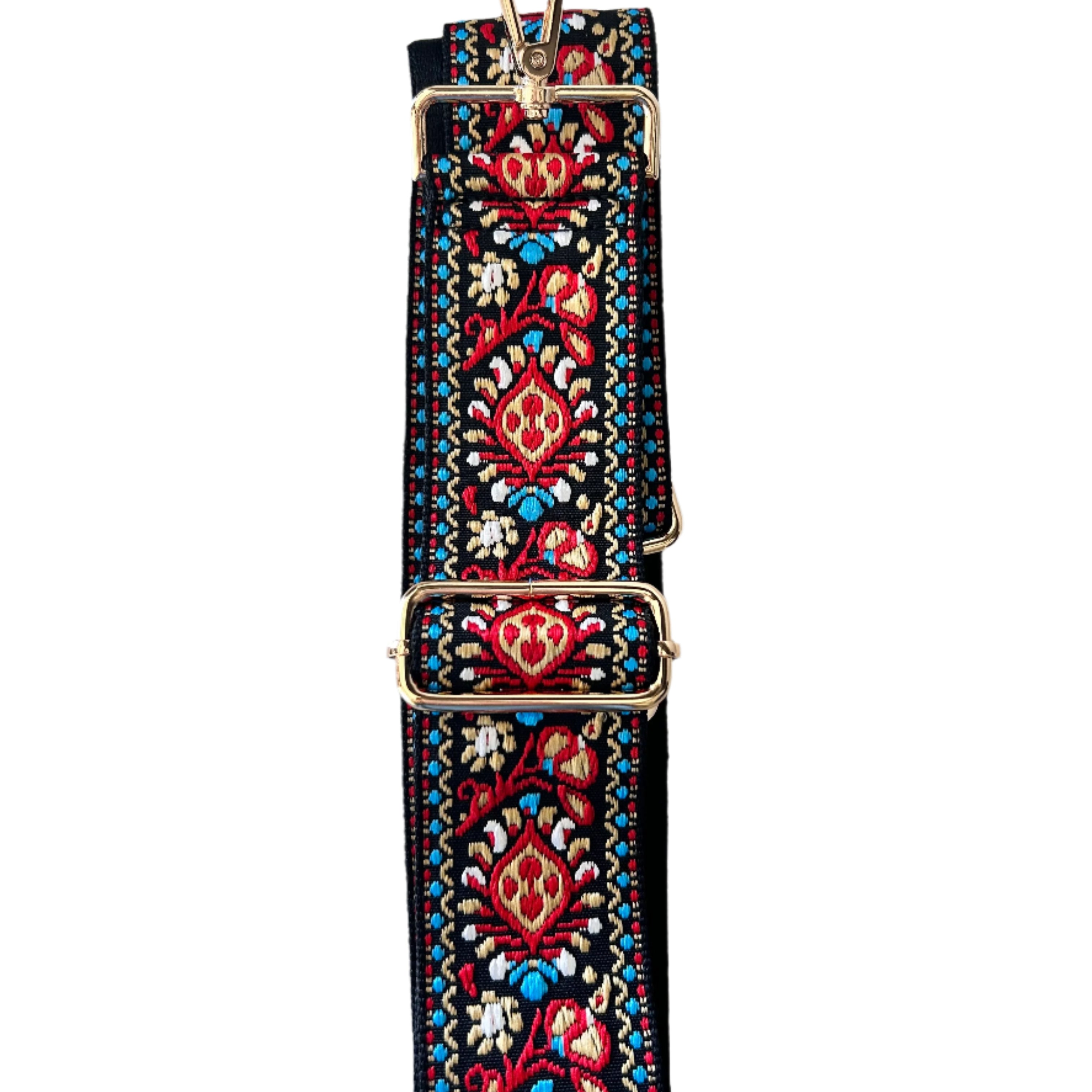 Bag Strap- Red/Turquoise
