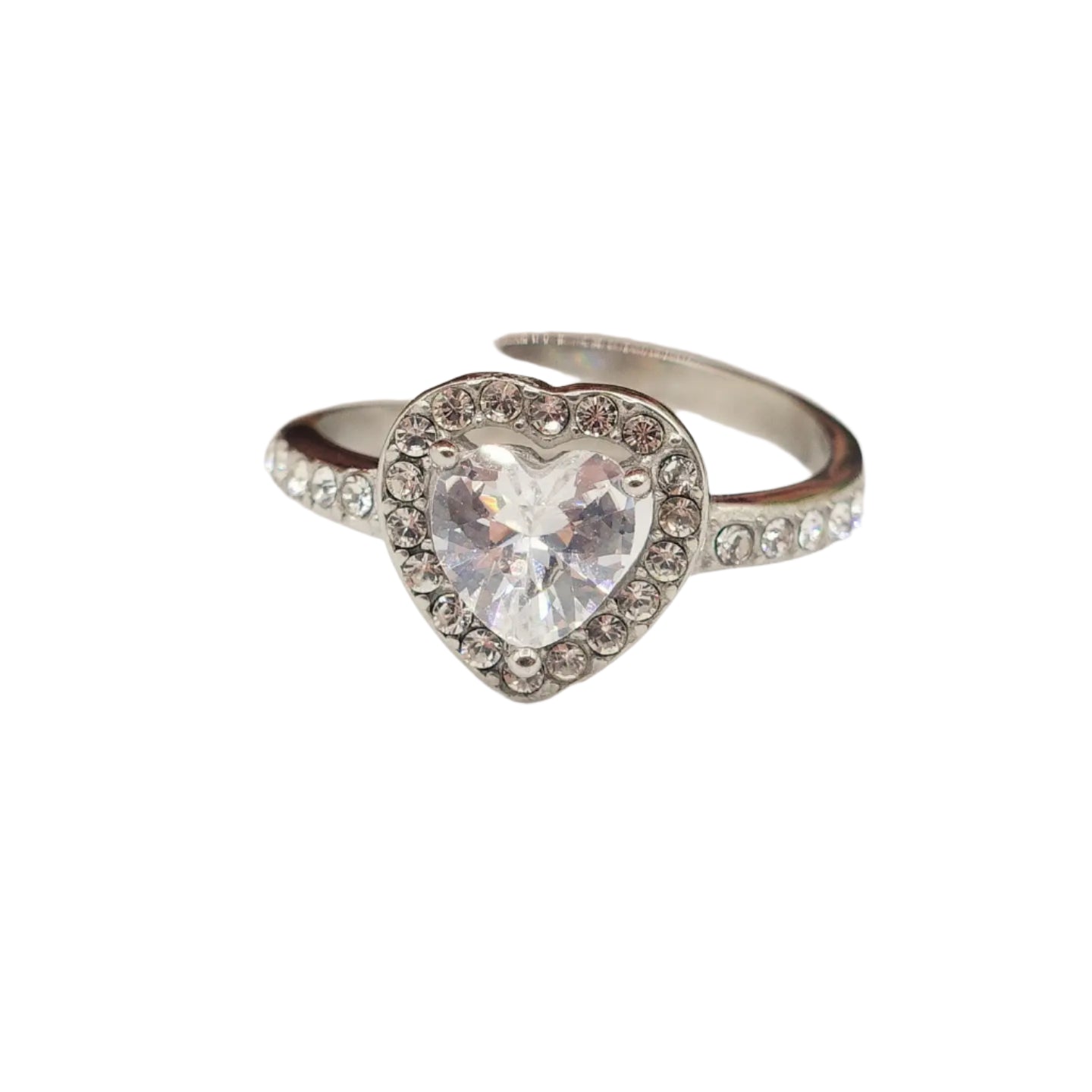 Solitaire Heart Ring