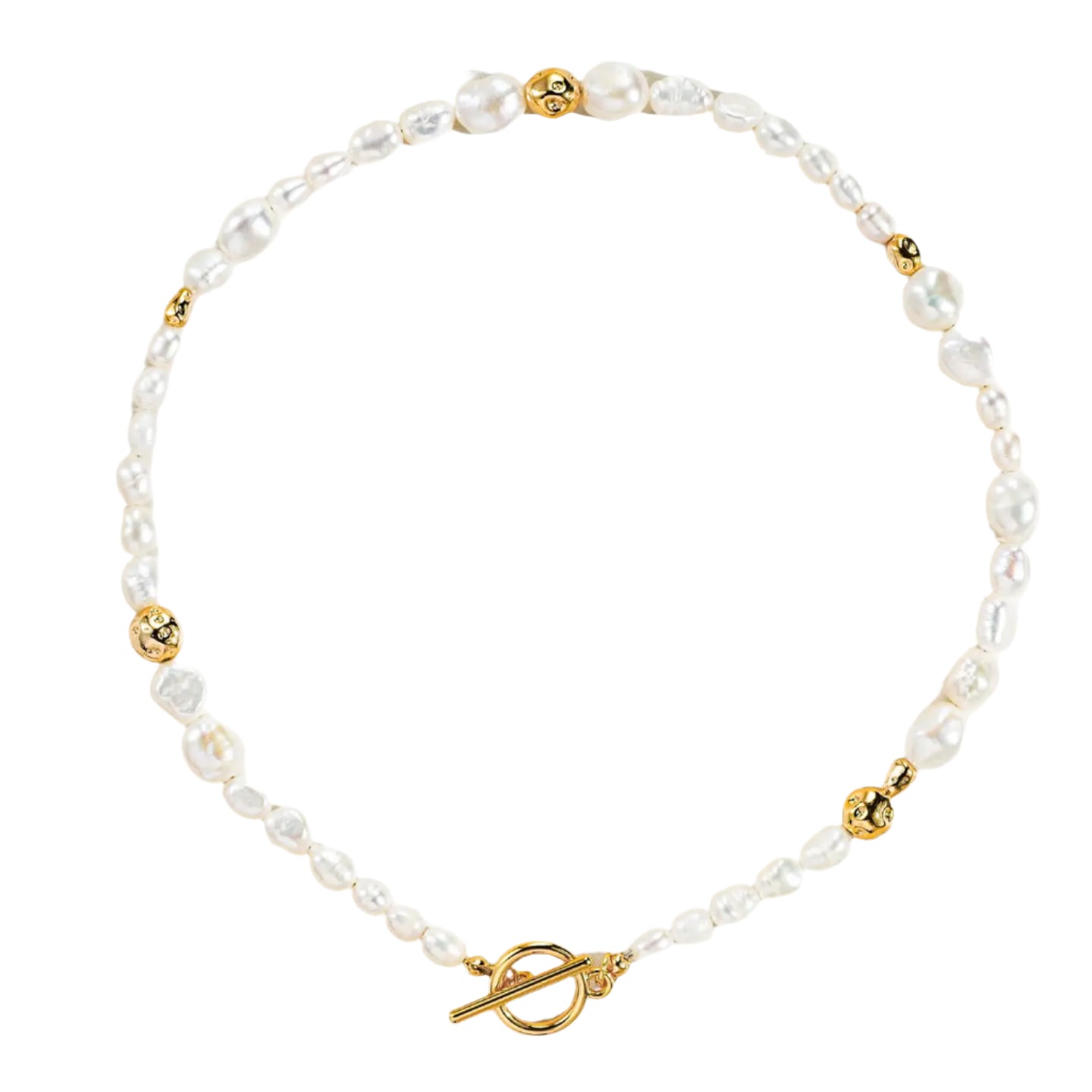 Gold & Pearl Toggle Choker