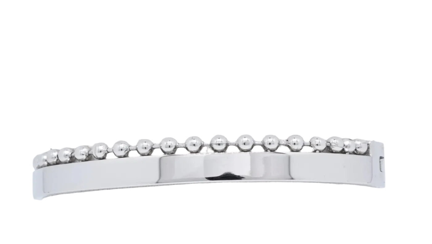 Beaded Silver Bangle