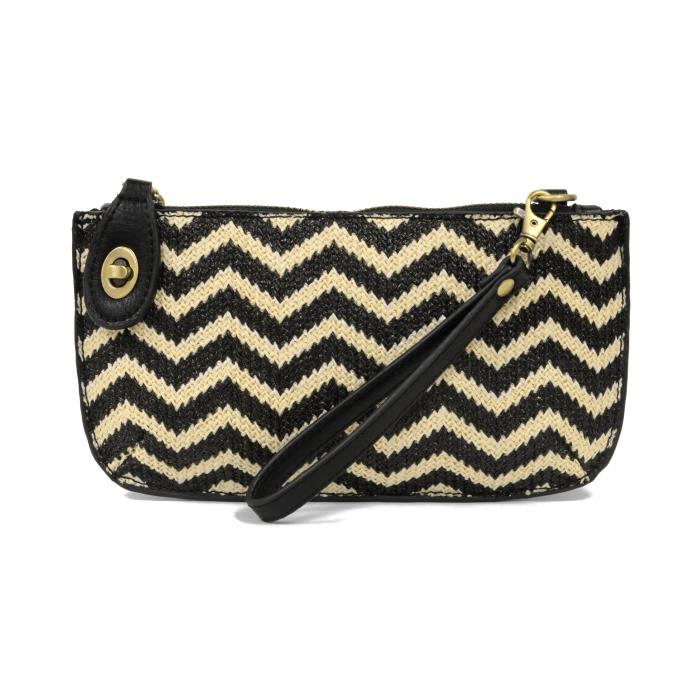 Mini Straw Wristlet- Blk
