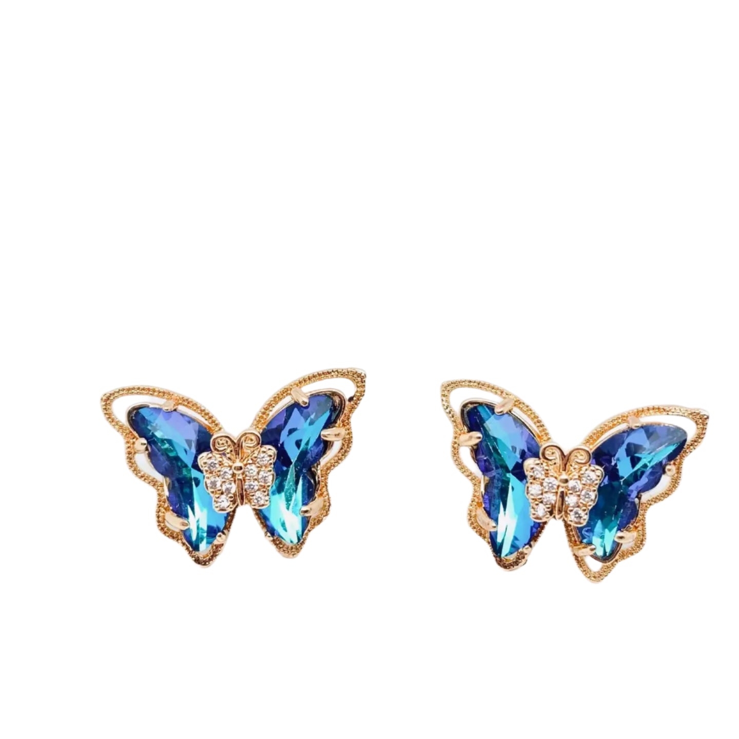 Cobalt Blue Stud Butterflies