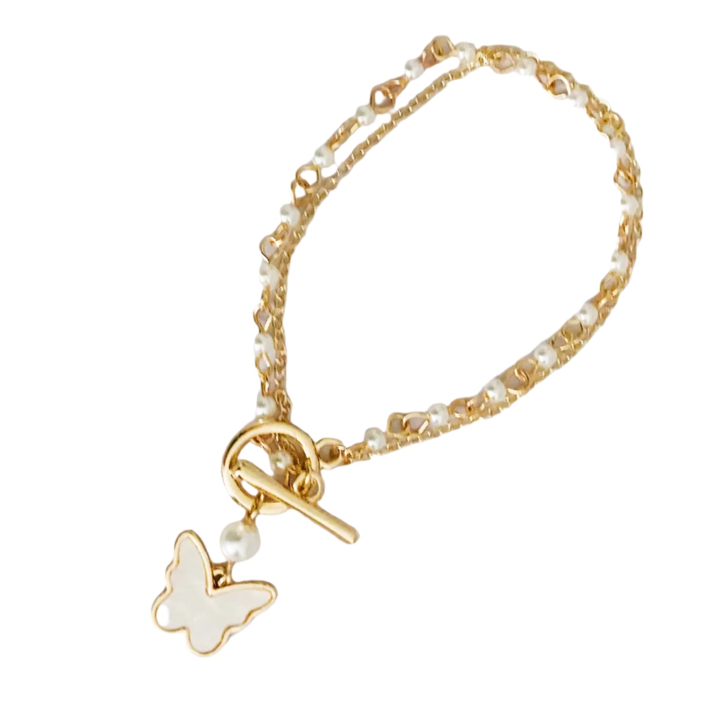 Butterfly Toggle Chain Bracelet