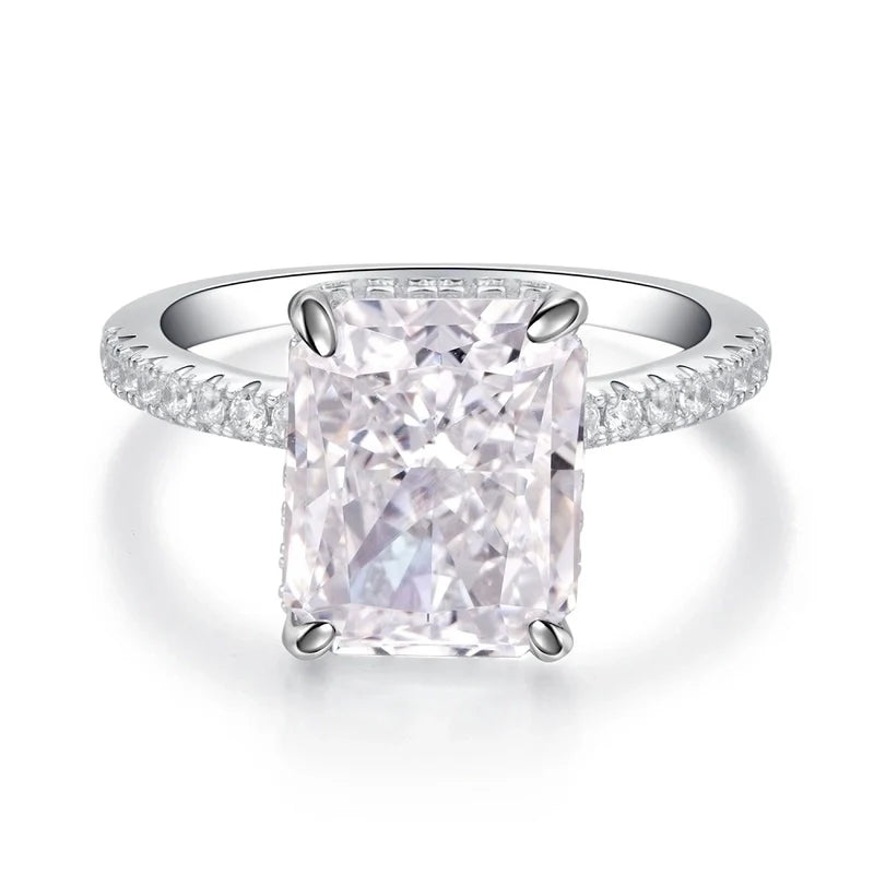 Princess Cut Solitaire Ring- Clear