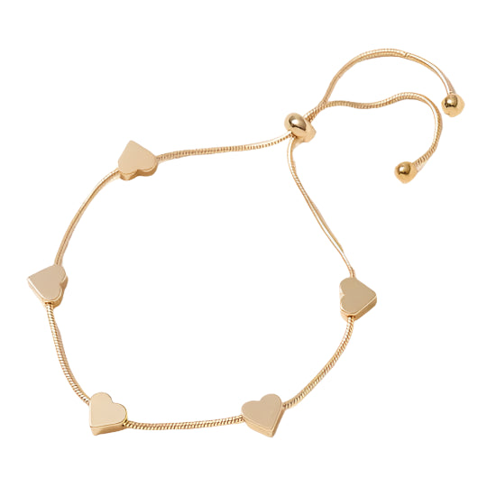 Heart Pull Tie- Gold