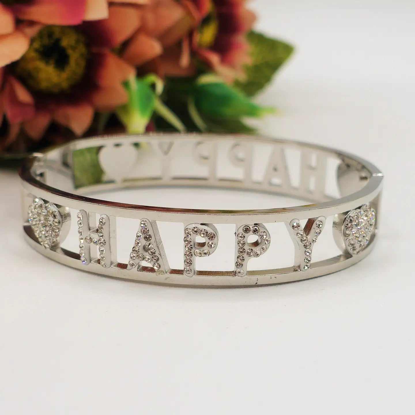 Happy Bangle-Silver