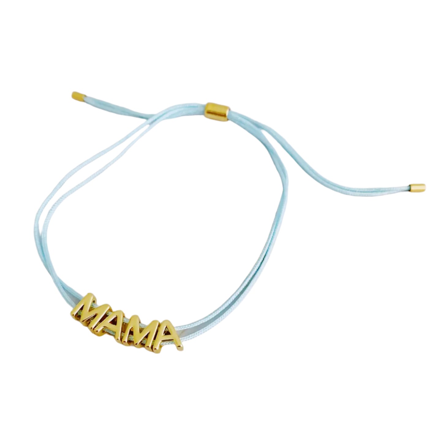 Mama Pull Tie String Bracelet- Sky