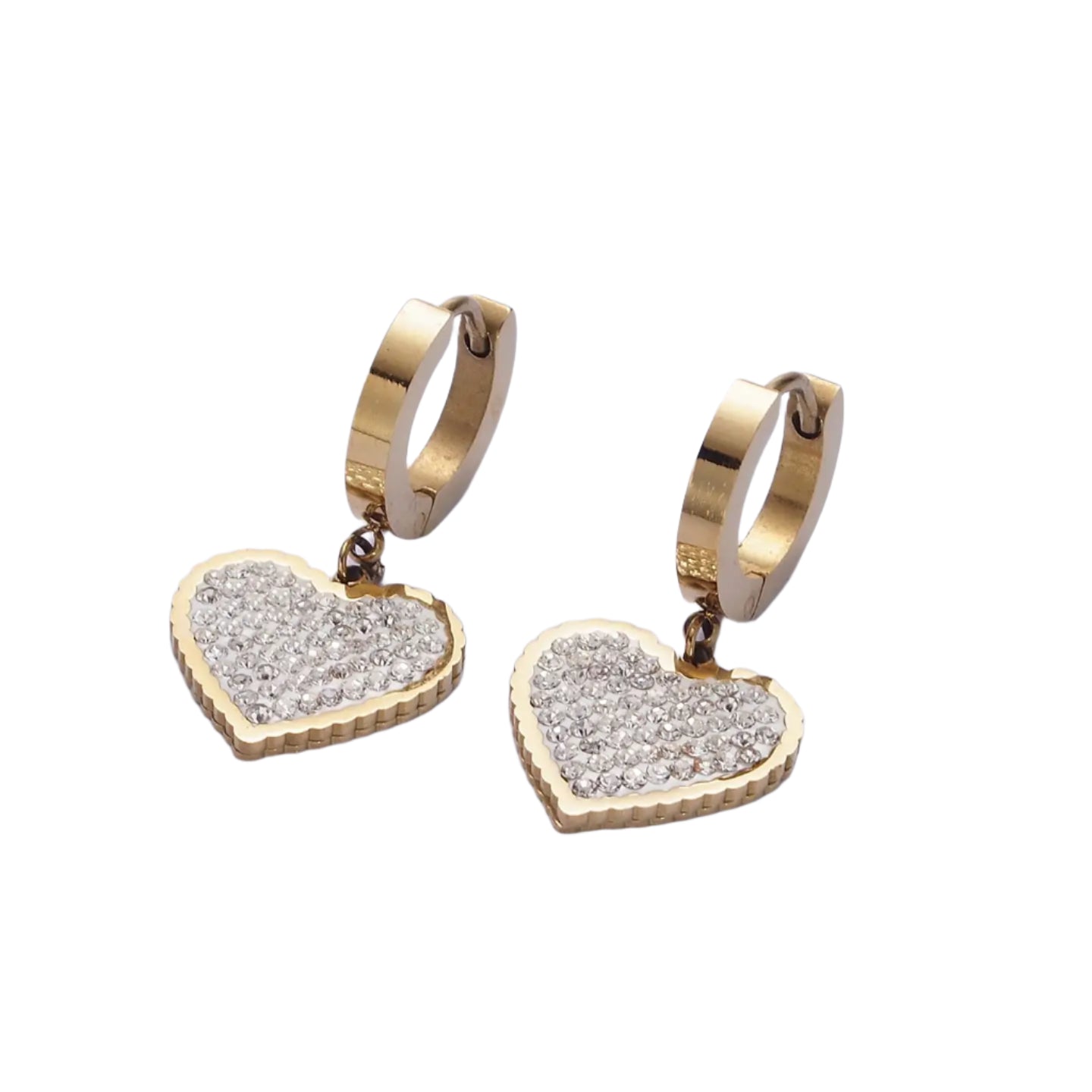 Micro Pave Heart Huggies