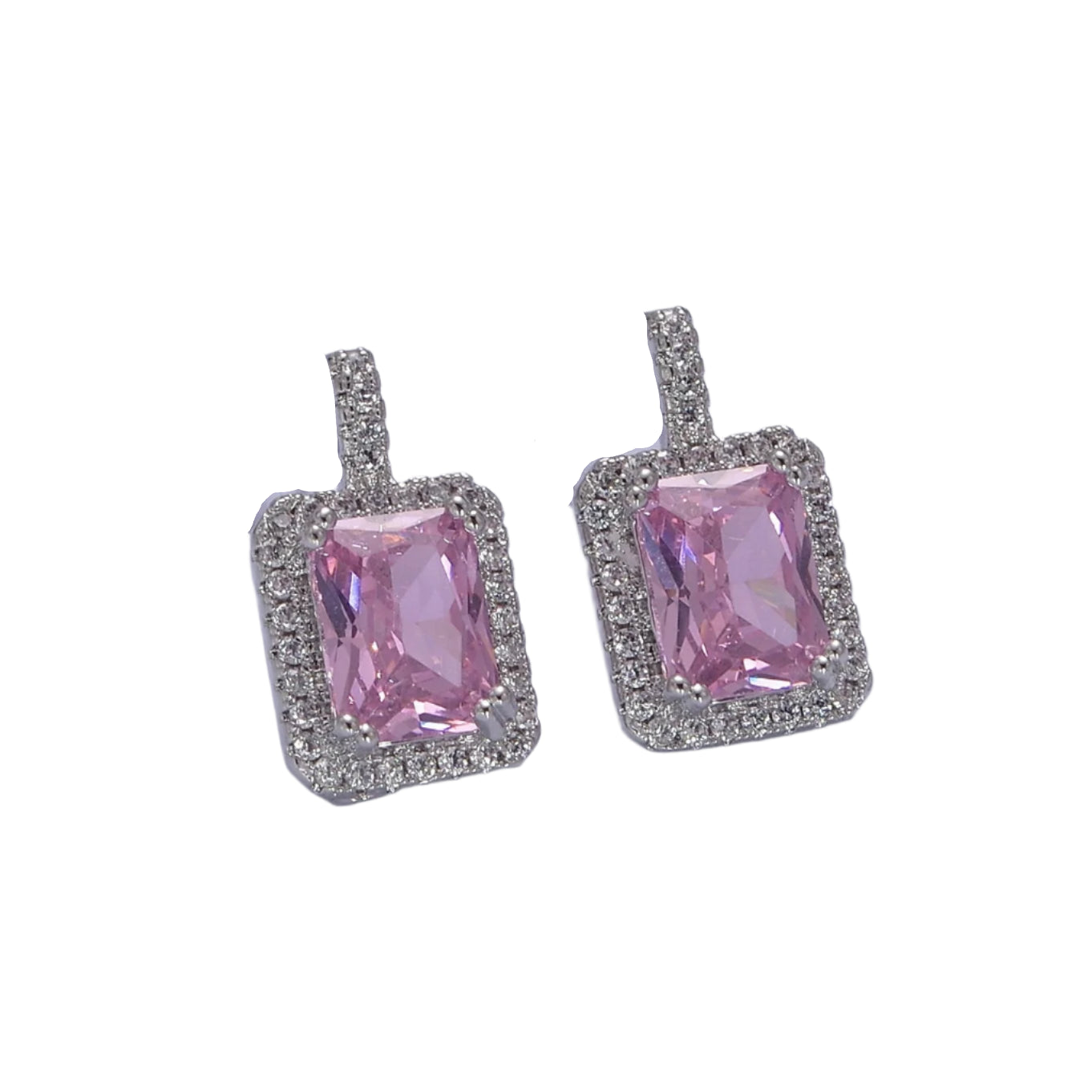Pink & Silver Mini Earrings