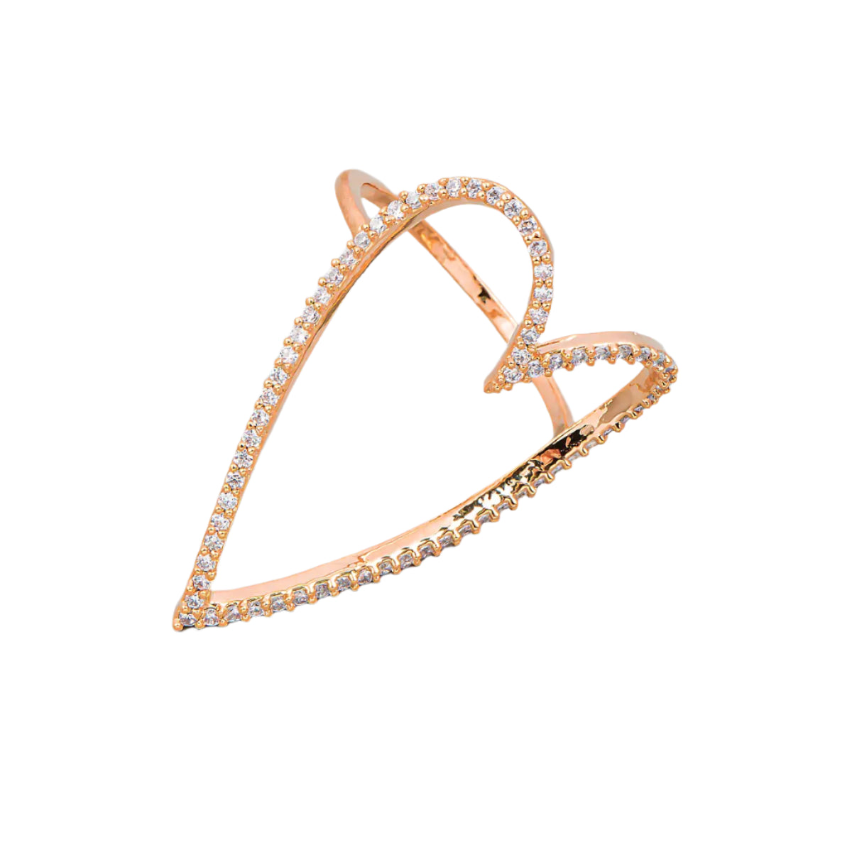 Cutout Heart Ring- Rosegold