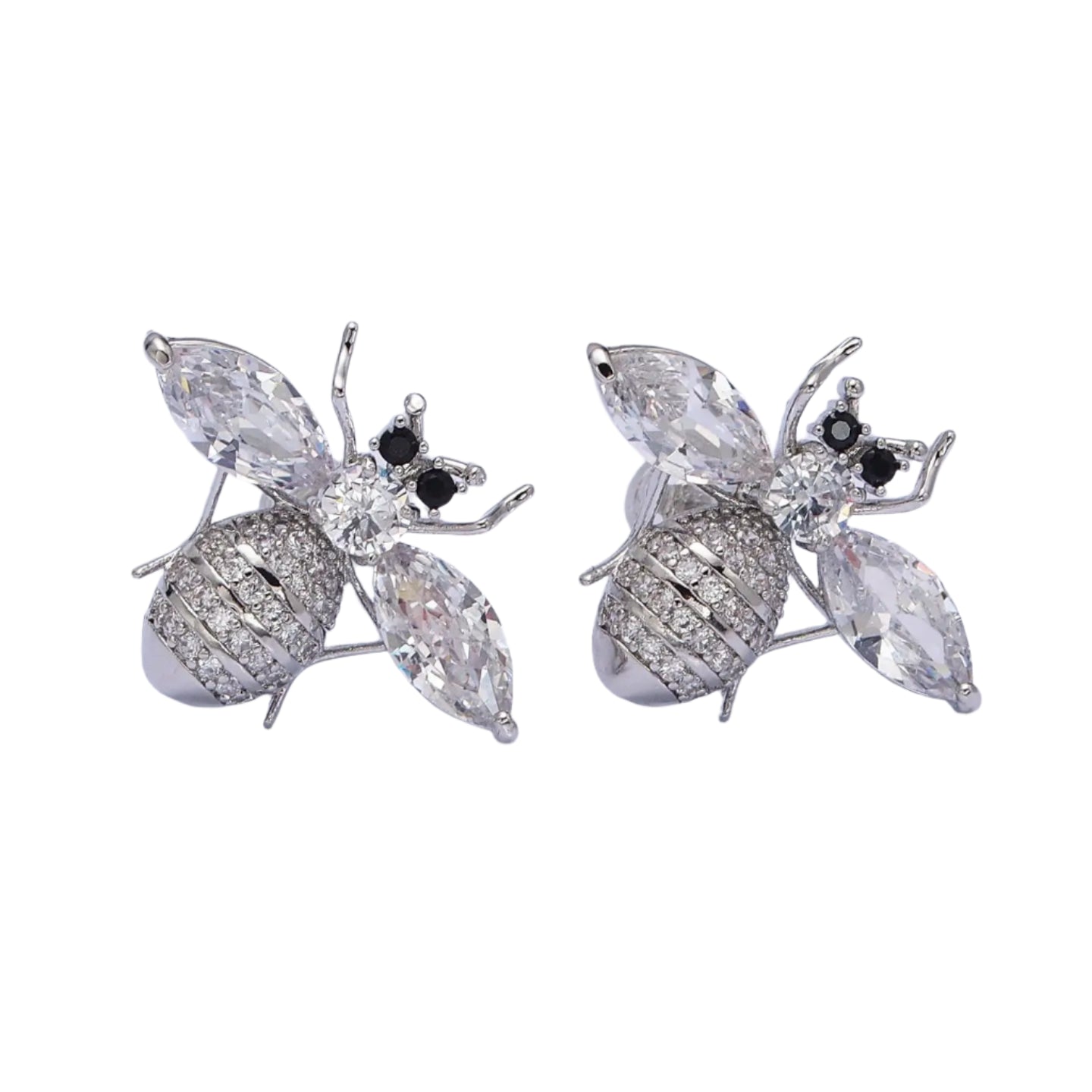 Silver Bee Studs