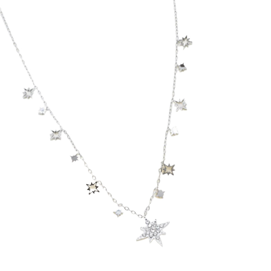 Dainty Star Necklace- Silver