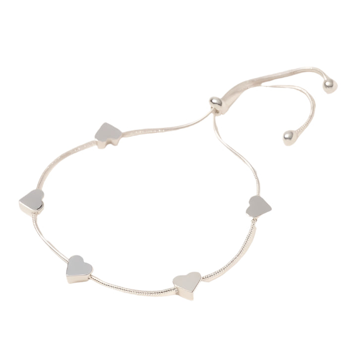 Heart Pull Tie- Silver