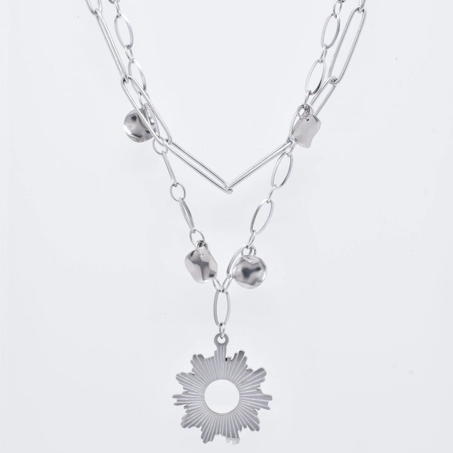 Sunburst Layered Necklace