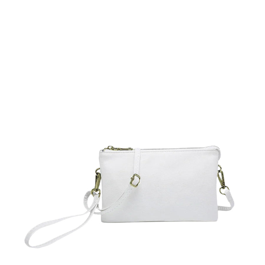 Girl's Night Out Shimmer Crossbody Bag- White