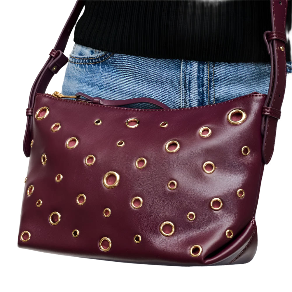 The Roxy Crossbody Bag-Wine