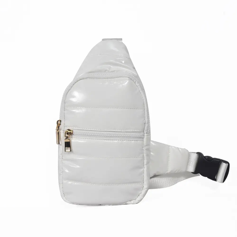 The Puffer Sling Bag- White