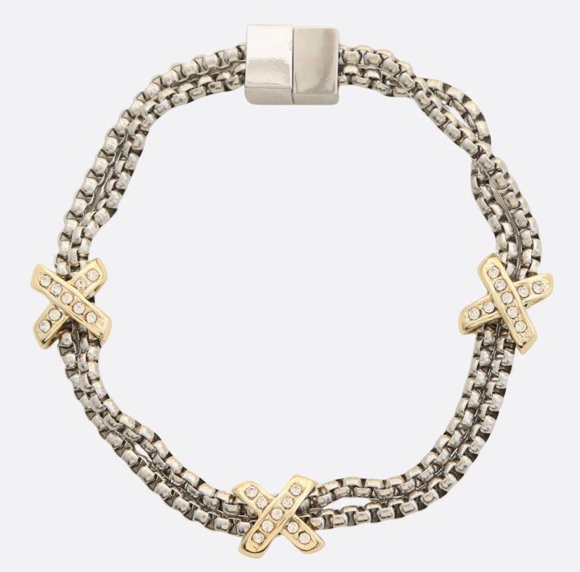 2 Toned Magnetic Bracelet