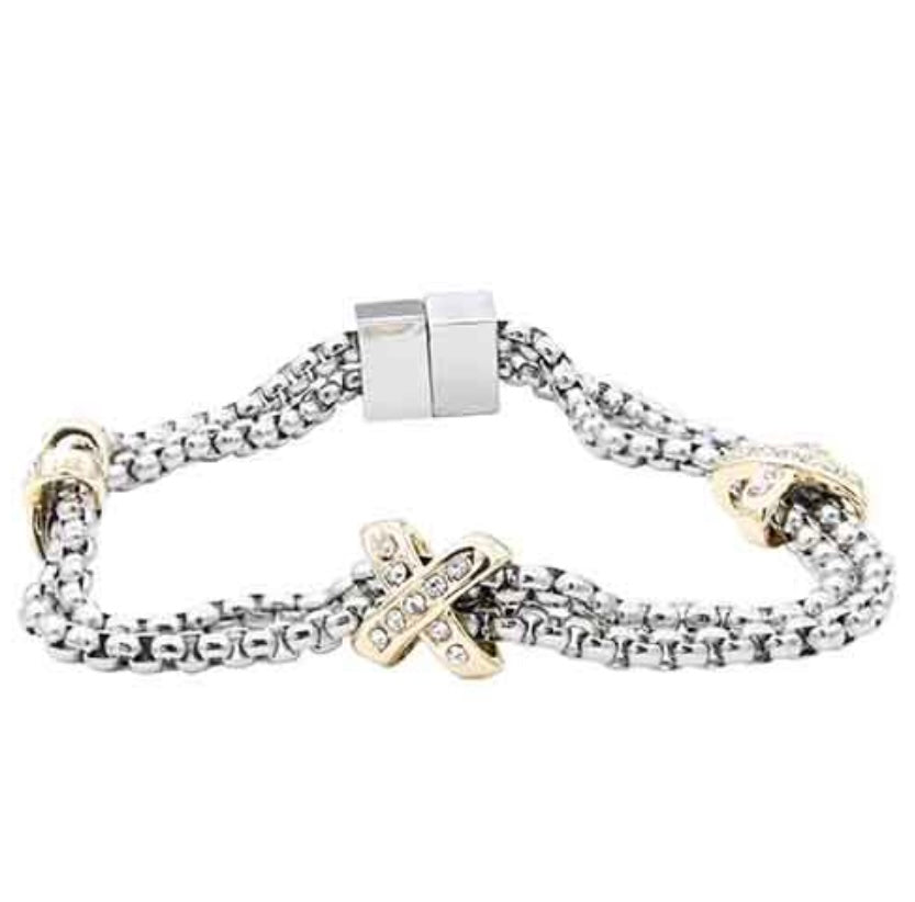 2 Toned Magnetic Bracelet