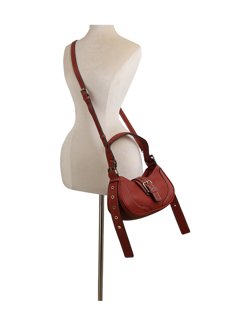 Small Buckle Shoulder Bag- Black