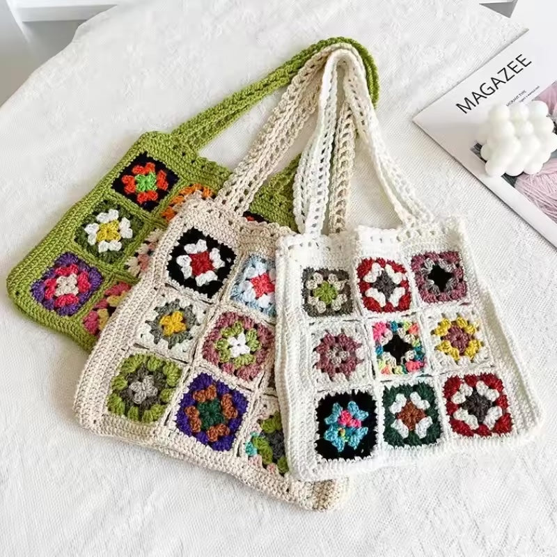 Crochet Boho Summer Tote- Beige