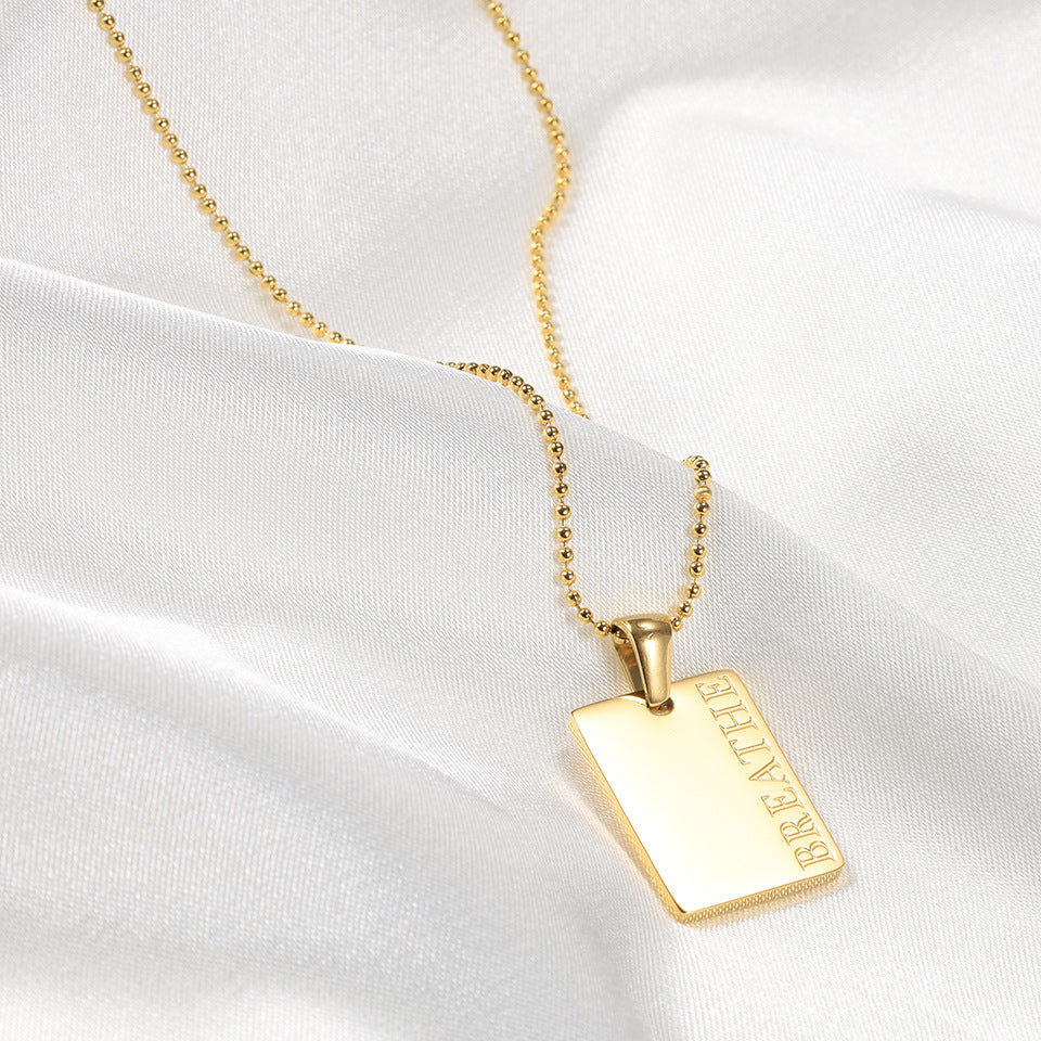 Engraved Tag Necklace
