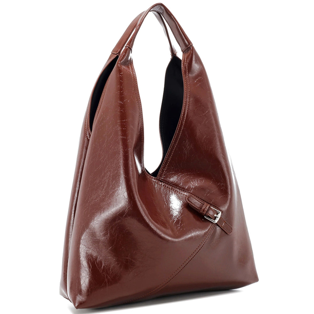 The Nicole Hobo Bag- Brown