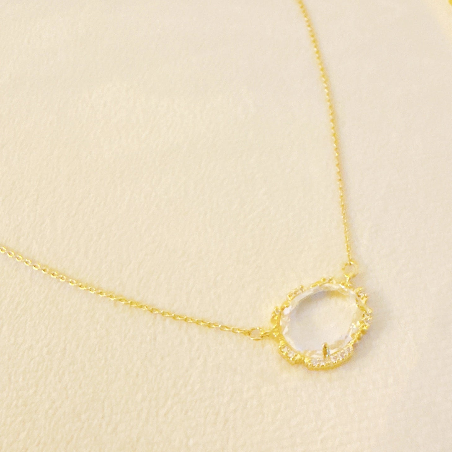 Glass Jewel Pendant- Clear