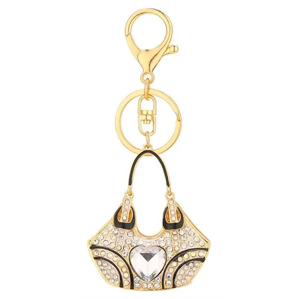 Rhinestone Shoulder Bag Charm/Keychain