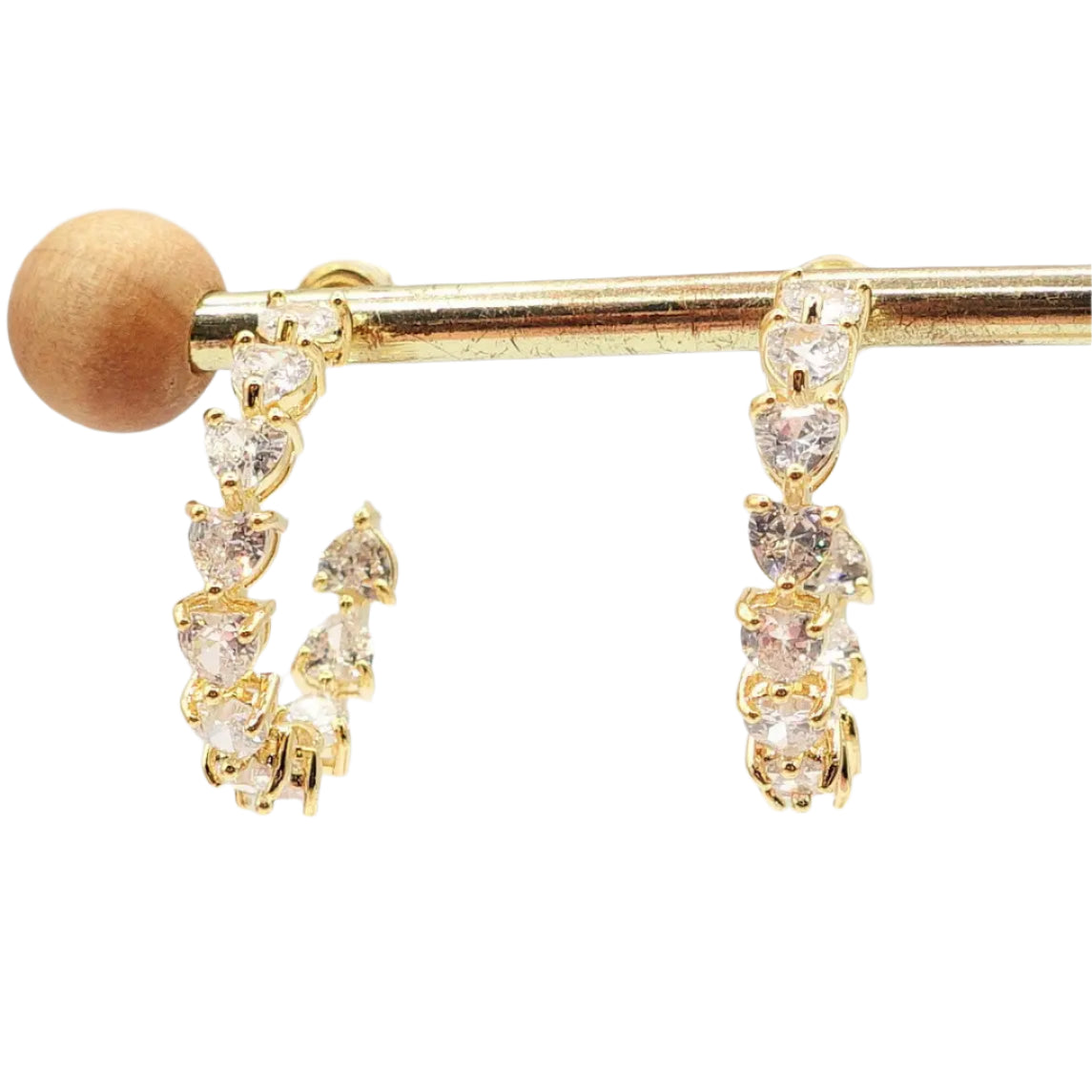 Eternity Hearts Hoop Earrings