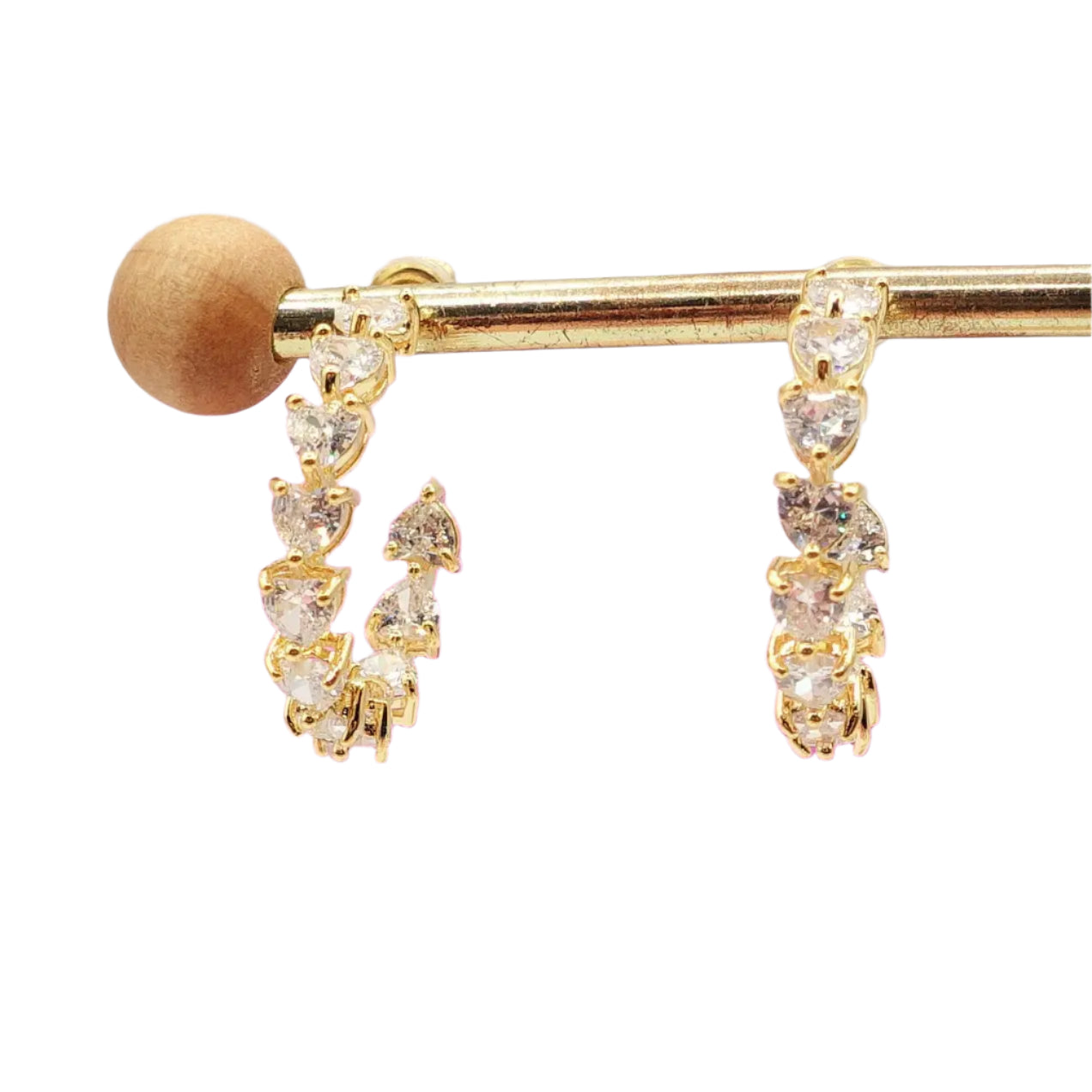Eternity Hearts Hoop Earrings