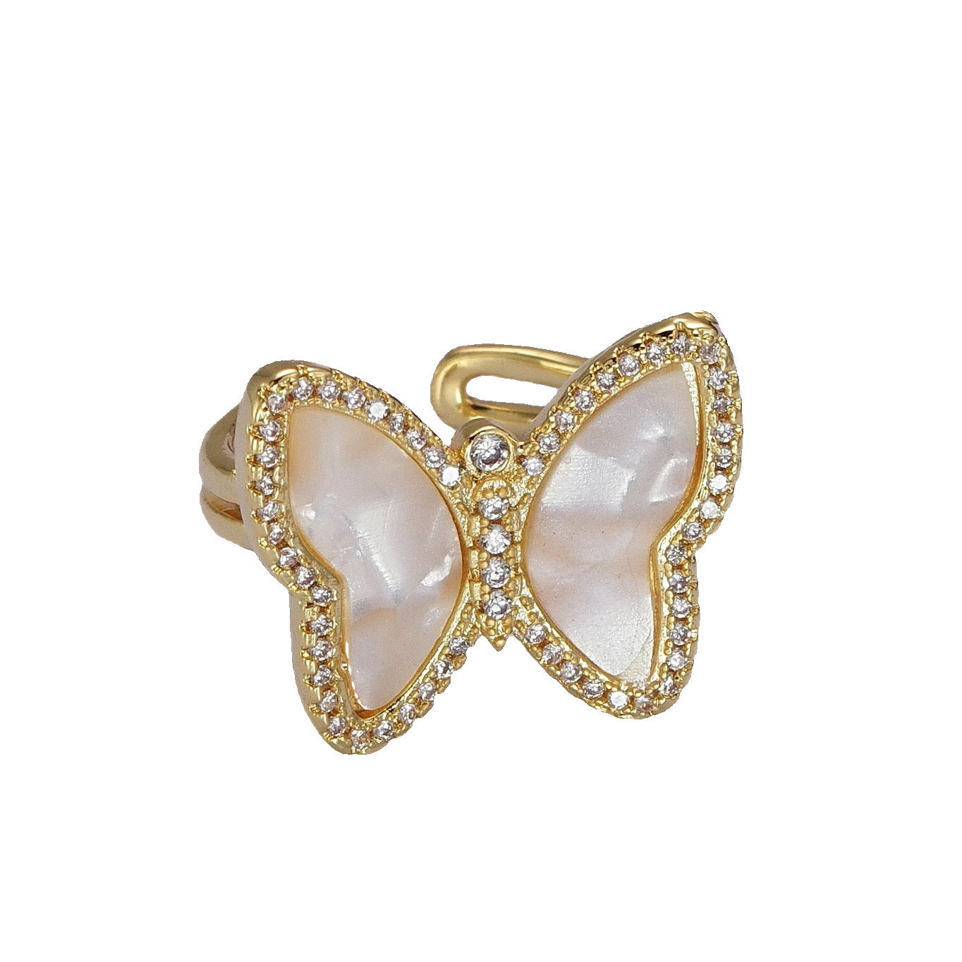 Mother of Pearl Butterfly Ring